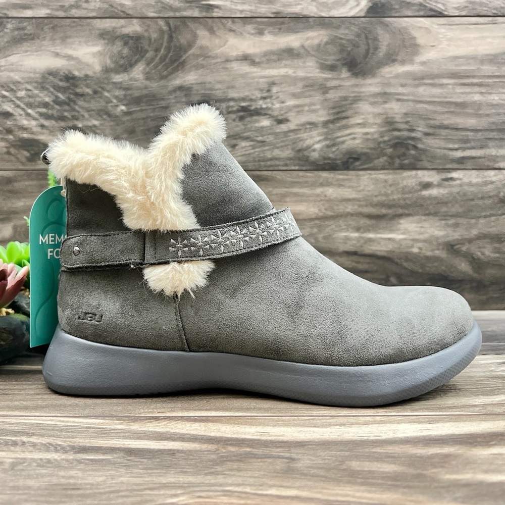 NIB JBU Jambu Nordic Faux Fur Lined Ankle Boots Bootie Grey - Picture 6 of 13